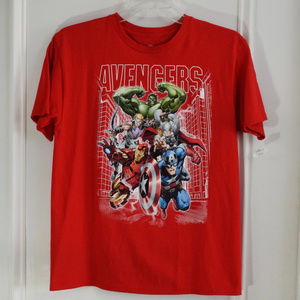 Marvel Avengers Boy T Shirt Large 14 Red New